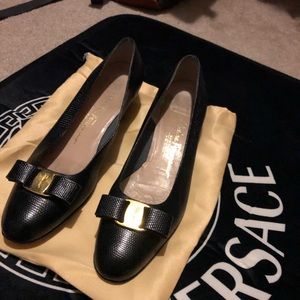 Ferragamo snake skin embossed shoe